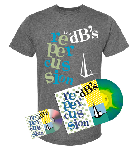 Pre-Order: The dB's "Repercussion" Blue-Yellow-Green Sunrise Vinyl + CD + Tee Bundle