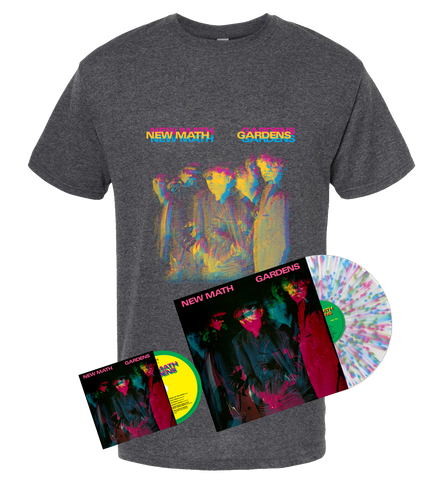 Pre-Order New Math's Gardens [Remastered + Expanded] Tee, CD + Splatter LP Bundle