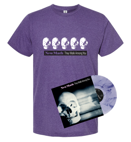 Pre-Order New Math's They Walk Among You [Remastered + Expanded] Amethyst Swirl LP + Tee Bundle