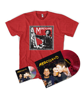 Mercyland 'We Never Lost A Single Game' Red w/Black Swirl Vinyl LP + CD + Tee Bundle