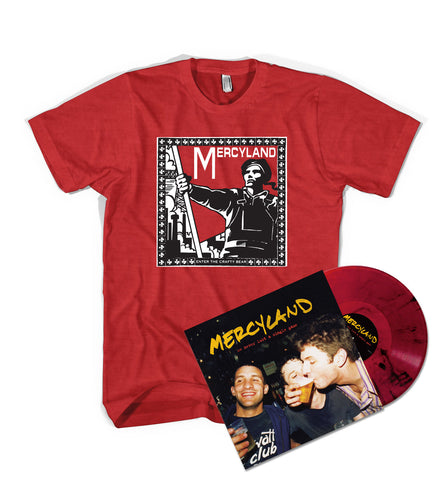 Mercyland 'We Never Lost A Single Game' Tee + Webstore-Exclusive Red with Black Swirl Vinyl LP Bundle